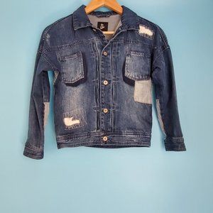 Art Class Patchwork Jean Jacket Girl's Medium (8/10)